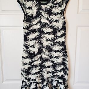 RACHEL Rachel Roy Black and White Palm Print Dress